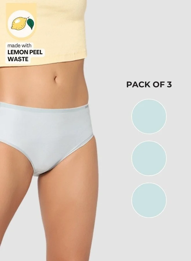 الملكة الحميمة سراويل داخلية ليمون باي - ناعمة ومريحة، مصنوعة من قشر الليمون | تمتص العرق ومناسبة للبشرة الحساسة (عبوة من 3 قطع)